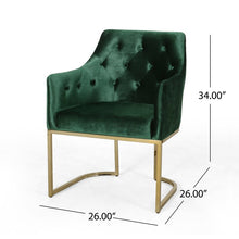 Load image into Gallery viewer, Poynor 26&quot; Wide Tufted Velvet Armchair 1040AH
