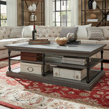 Load image into Gallery viewer, Poynor Floor Shelf Coffee Table with Storage #AD286
