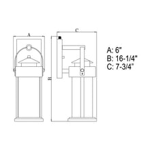 Load image into Gallery viewer, 16.25&quot; H x 6&quot; W x 7.75&quot; D Pranay Rust Iron 1 - Bulb Seeded Glass Outdoor Wall Lantern with Dusk to Dawn
