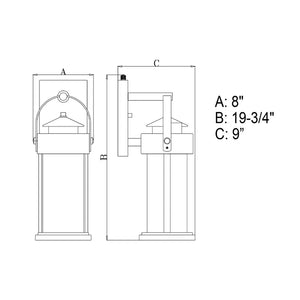 Pranay Steel Wall Light 19.75" x 8" x 9"