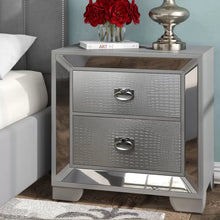 Load image into Gallery viewer, Silver/Champagne Prange 28&#39;&#39; Tall 2 - Drawer Nightstand
