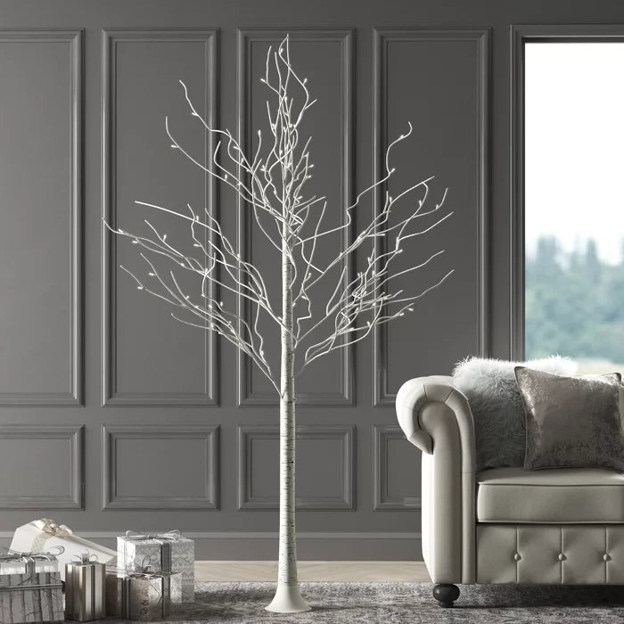 Pre-Lit Birch Tree 132 Light LED Lighted Trees & Branches