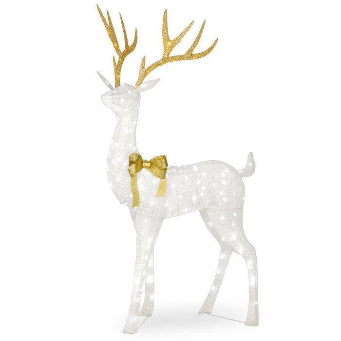 Pre-Lit Crystal Standing Buck Lighted Display