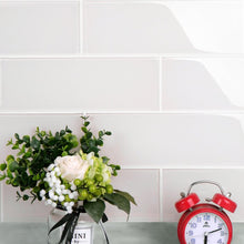 Load image into Gallery viewer, Ivory Premium 4&quot; x 12&quot; Glass Subway Tile
