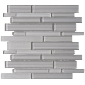 Dark Gray Premium Glass Linear Mosaic Tile (3 boxes) 609CDR