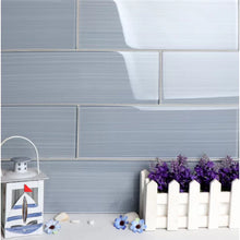 Load image into Gallery viewer, Premium Hand Painted 4&quot; x 12&quot; Straight Edge Glass Subway Tile, 1 box (15 tiles)
