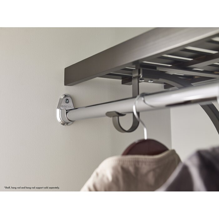 Chrome Premium Wood Shelving Pole Cup Kit - Set of 2 (DC40)