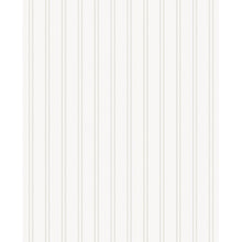 Load image into Gallery viewer, White Prepasted Beadboard 33&#39; x 20&quot; Stripes 3D Embossed Wallpaper Roll MRM229

