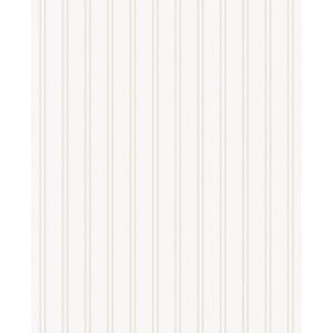 White Prepasted Beadboard 33' x 20" Stripes 3D Embossed Wallpaper Roll MRM229