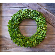 Load image into Gallery viewer, Preserved Boxwood Wreath, 14&quot; H x 14&quot; W x 4&quot; D
