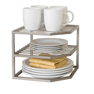 Platinum Prevatte Corner Kitchen Cabinet Organizer Shelving Rack #9106