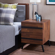 Load image into Gallery viewer, Princeton 23&#39;&#39; Tall 2 - Drawer Nightstand in Walnut/Black
