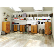 Load image into Gallery viewer, Brown Pringle 8 Drawer Rolling Storage Chest
