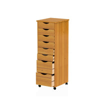 Load image into Gallery viewer, Brown Pringle 8 Drawer Rolling Storage Chest
