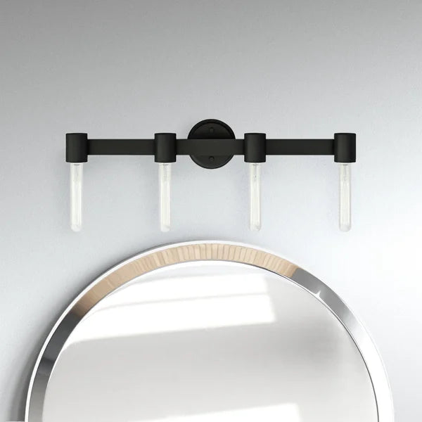 Pritchard 4 - Light Dimmable Matte Black Vanity Light