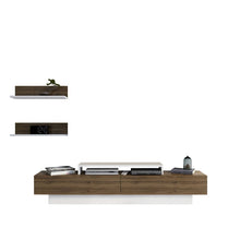 Load image into Gallery viewer, Walnut and White Pritts TV Stand MRM3837
