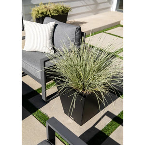 18" H x 16" W x 16" D Black Pure Series Plastic Pot Planter