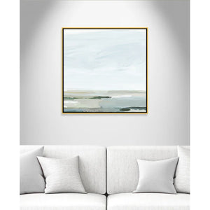 31.5" H x 31.5" W x 2" D Pure Stillness - Floater Frame Painting Print on Canvas