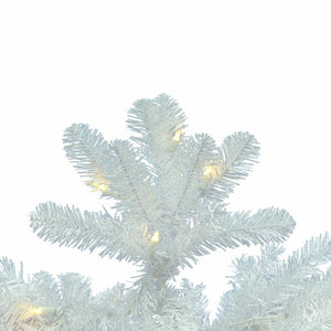 4.5' x 24" Pure White Pine Artificial Christmas Tree with 150 Clear Lights #2399HW