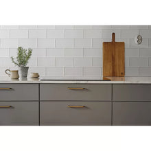 Load image into Gallery viewer, White Quality Value Series 3&quot; x 6&quot; Straight Edge Glass Mosaic Subway Tile, 8 sq. ft.
