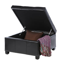 Load image into Gallery viewer, Quentin 31&#39;&#39; Wide Faux Leather Tufted Square Storage Ottoman with Storage 5783RR
