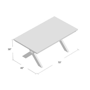 Quentin Dining Table Distressed White 3465RR