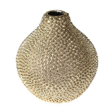 Load image into Gallery viewer, 10&quot; Quijano Studded Table Vase Gold (LW294)
