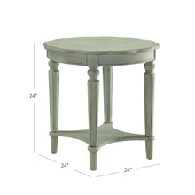 Load image into Gallery viewer, Antique Green Quitman 24&#39;&#39; Tall Solid Wood End Table
