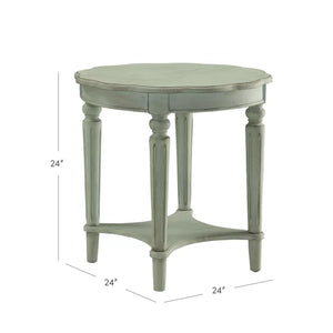 Antique Green Quitman 24'' Tall Solid Wood End Table