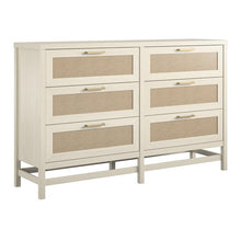 Load image into Gallery viewer, Ivory Oak Quonset 6 Drawer Dresser
