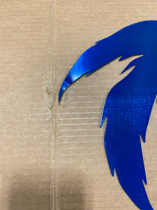 36" H x 36" W x 0.06" D Blue Syverson Palm Trees