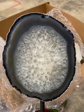 Load image into Gallery viewer, Silver Edge Agate Sculpture
