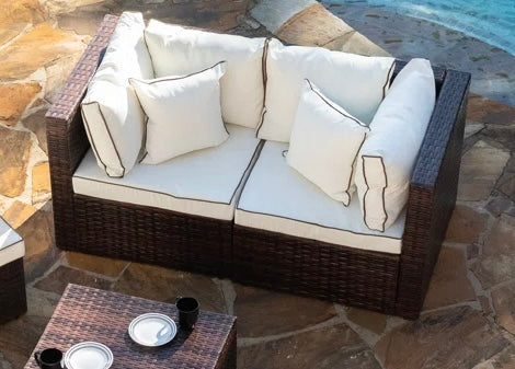 Burruss Outdoor Reversible Patio Sectional with Cushions