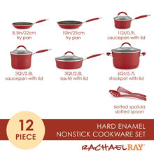 Load image into Gallery viewer, Rachael Ray 12-Piece Cucina Nonstick Pots And Pans Cookware Set
