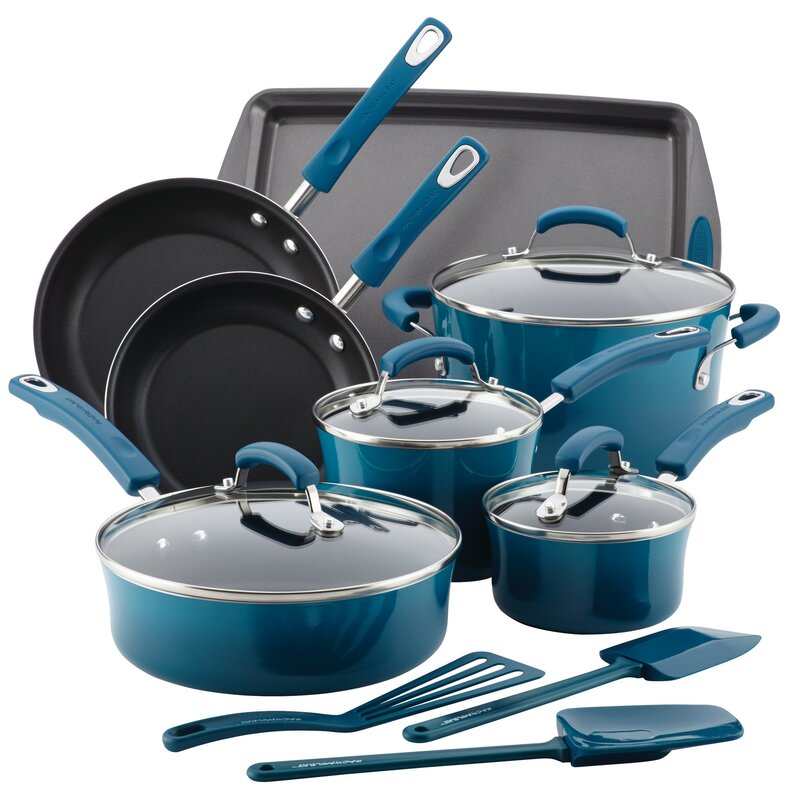 Rachael Ray 14 Piece Aluminum Non Stick Cookware Set 4147RR