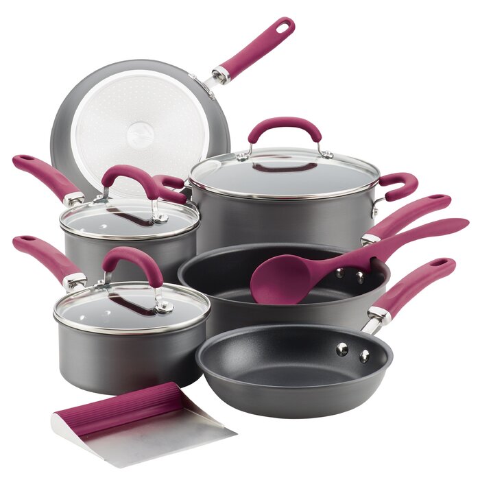 Rachael Ray Create Delicious 11 Piece Hard-Anodized Aluminum Non Stick Cookware Set #1520HW