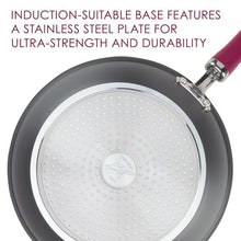 Load image into Gallery viewer, Gray/Burgundy Rachael Ray Create Delicious 2-Piece Non-Stick Skillet Set (SB207)
