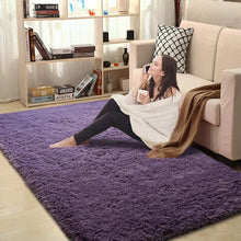 Load image into Gallery viewer, Radyn Shag Area Rug in Purple 5 x8
