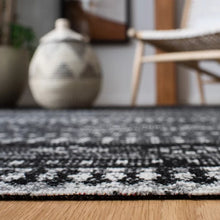 Load image into Gallery viewer, Ragnar Southwestern Indoor / Outdoor Area Rug in Gray/Black 3&#39; x 5&#39;
