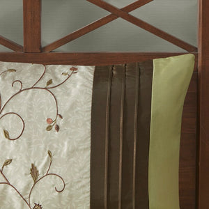 Raheem Cinnamon Microfiber Traditional 7 Piece Comforter Set king