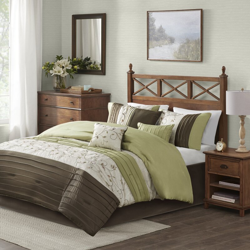 Raheem Cinnamon Microfiber Traditional 7 Piece Comforter Set king