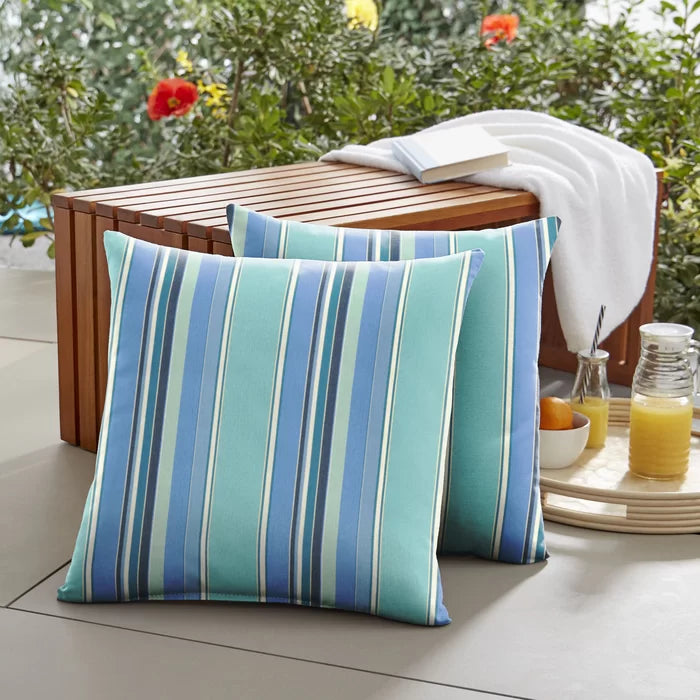 Rainey Outdoor Square Pillow Cover & Insert, 18
