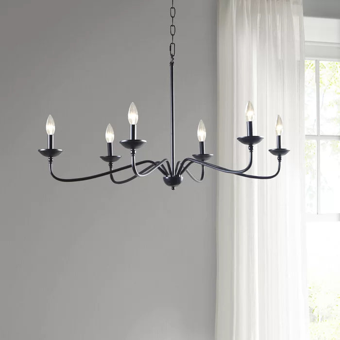 Ralls 6 - Light Candle Style Classic / Traditional Chandelier