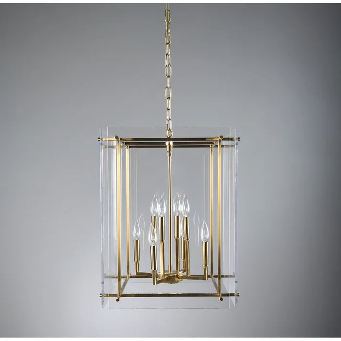 Gold Rameriz 8 - Light Lantern Square Chandelier