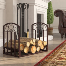 Load image into Gallery viewer, Bronze Rasen Firewood Log Rack #AD196
