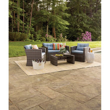 Load image into Gallery viewer, Rawtenstall 4 Piece Rattan Sofa Seating Group with Cushions Gray/Light Blue
