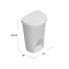 Load image into Gallery viewer, Nickel Rayle Plastic 13 Gallon Step on Trash Can (LW156)
