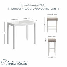 Load image into Gallery viewer, Light Gray/White Rea 3 Piece Dining Set 448AH
