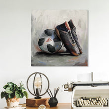 Load image into Gallery viewer, 12&quot; H x 12&quot; W x 1.5&quot; D Ready For Soccer - Painting on Canvas 3050AH
