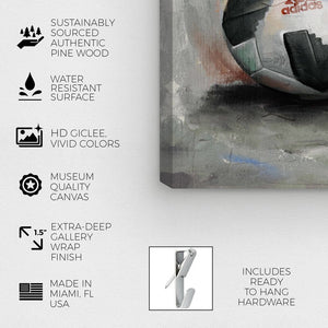 12" H x 12" W x 1.5" D Ready For Soccer - Painting on Canvas 3050AH